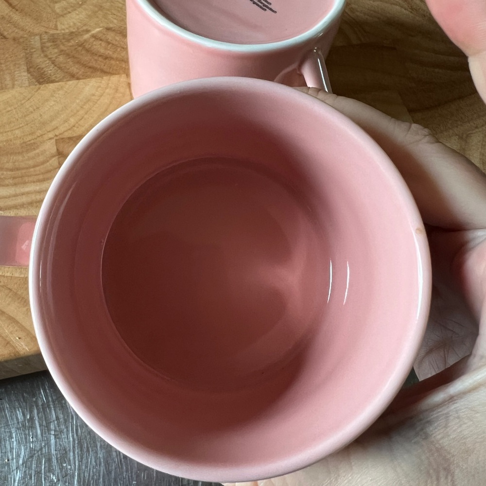 H&M Pink Ceramic Love You Mug Set - Picture 4 of 5